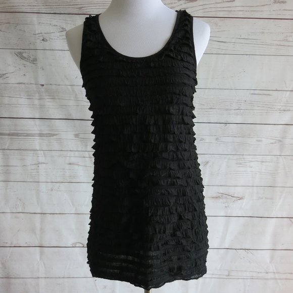 Free People Ruffle Tiered Sleeveless Top Blouse - Size tag missing - Picture 1 of 6